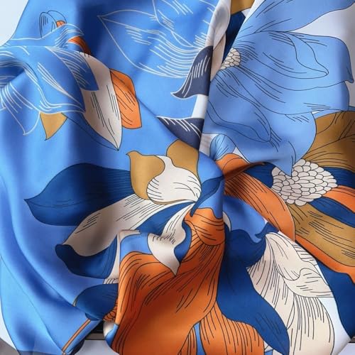 Silk Scarf for Women Lightweight Satin Hair Bandanas Head Scarves Satin Neck Wrap Headscarf 27.5"3