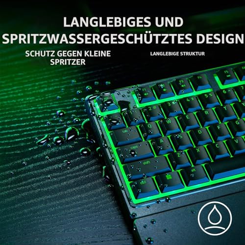Razer Ornata V3 X, Low-Profile Membran-Tastatur mit Razer Chroma RGB (Hybrid-Membranschalter, ergonomische Handballenauflage), ES-Layout… – Ansicht 5