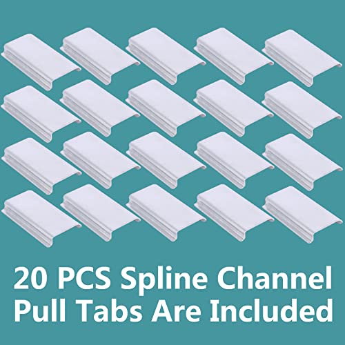 Durable Window Screen Spline Channel Pull Lift Tabs, Aluminum Anti-Uv Don’t Broken Like Plastic Pull Tabs In Sunlight, Sliver, C Shape, 20 Pcs #TOP3