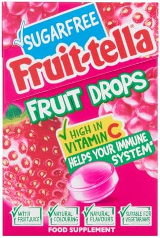 Fruittella Sugarfree Fruit Drops, Red Berry Mix, 45g