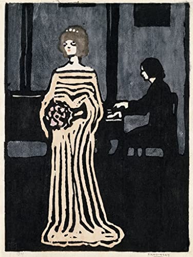 Affiche Sangerine de Vassily Kandinsky peinture sur toile moderne pour salon 60x90cm