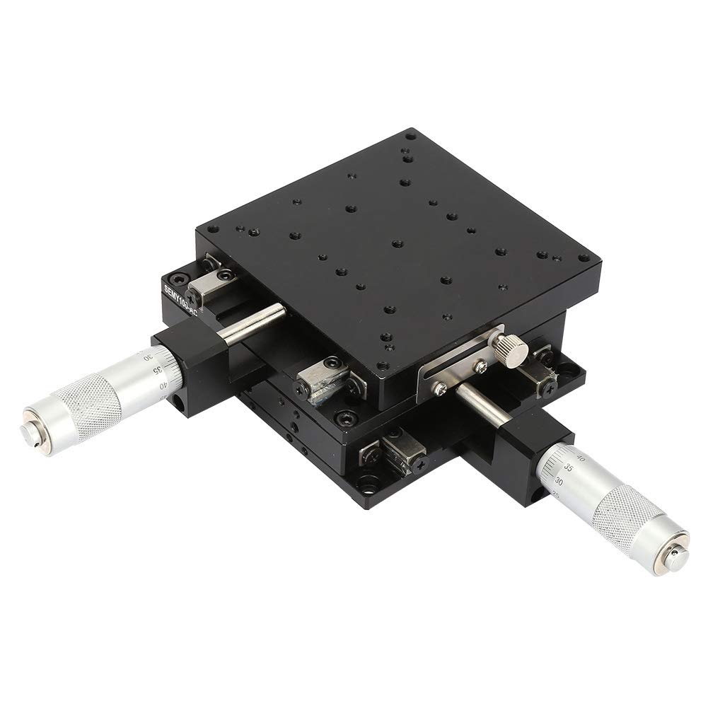 Stage Lineare 100 x100 x 40mm,Lega di Alluminio Guida Lineare Fase Lineare Per L'Ispezione di Precisione In Laboratorio SEMY100-AC