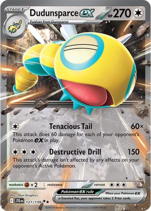 Dudunsparce ex 121 159 Journey Together Pokemon Double Rare Card Lot