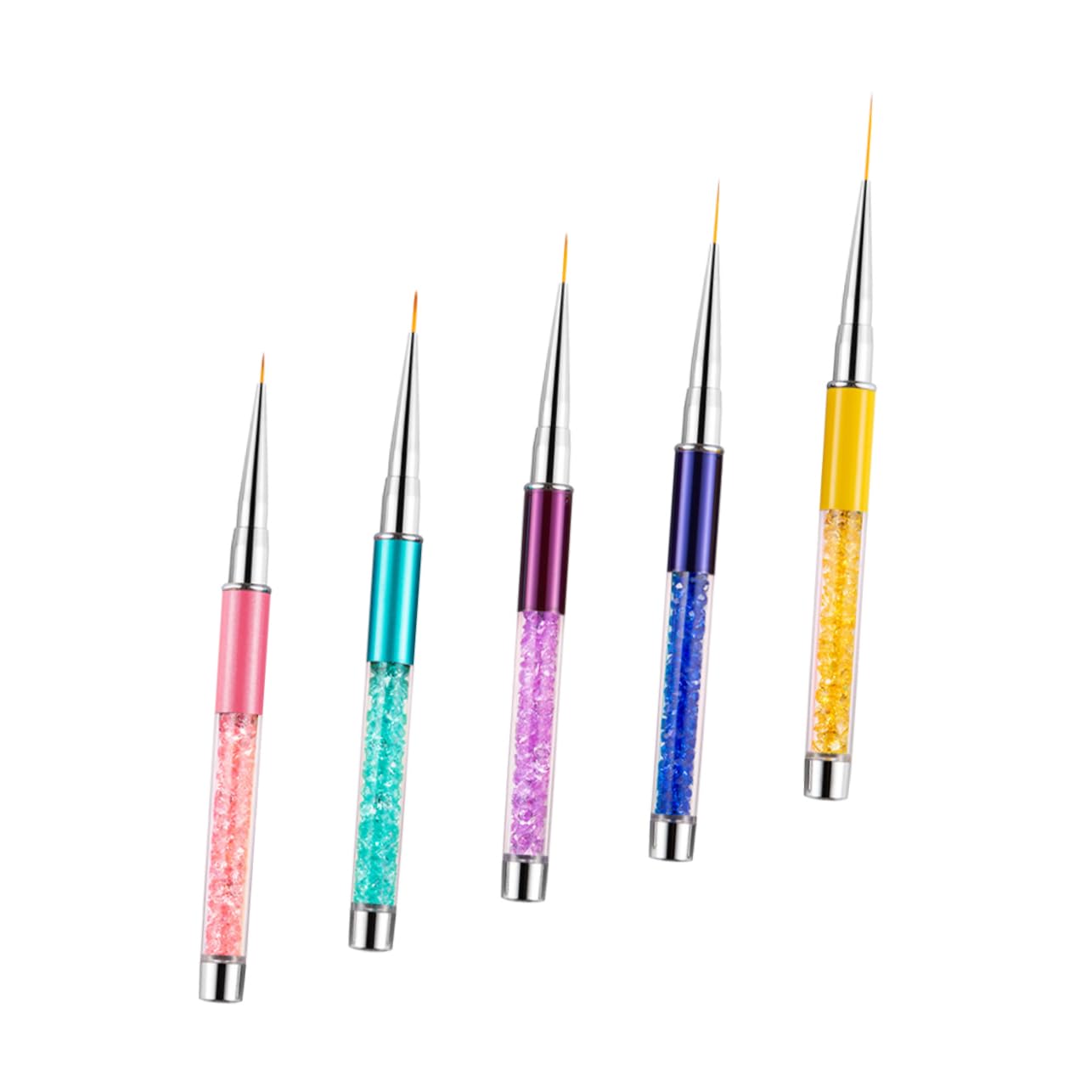FRCOLOR 25 Pz set di pennelli per unghie pennelli unghie professionali pennelli unghie gel strumenti per manicure professionali penne in gel accessori per unghie strumento per manicure AbS