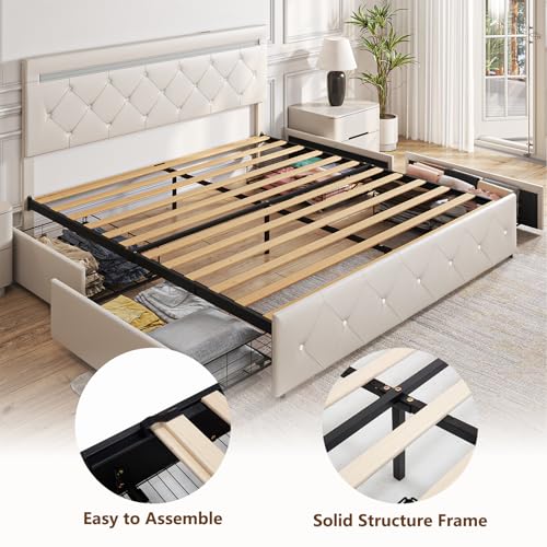 Luxury Faux Leather Bed Frame