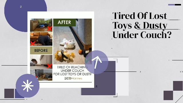 ECOHomes Under Couch Guards Toy Blocker - Strap Barrier for Under Sofa, Bed & Furniture Bottom Stop Things from Going Under | Easy to Install Gap Bumper Stopper for Toys (9 Ft by 1.5 Inch)