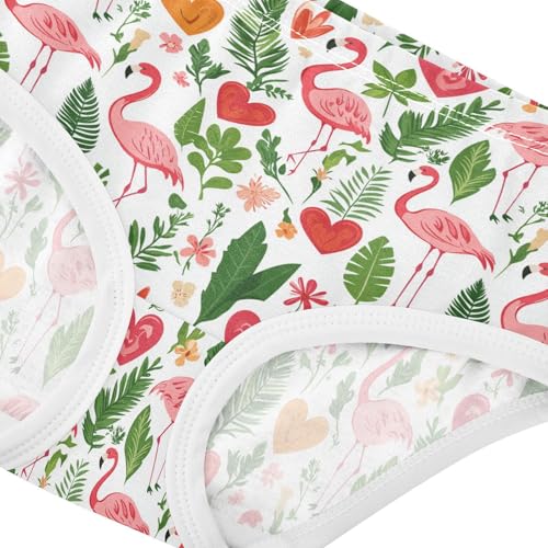 Little Girl Underwear Toddler Panties Kids Undies Flamingos Palm Trees Soft Cotton Briefs 2T-8Y4