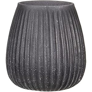 Clayre & Eef Glazen Theelichthouder Ø 9 * 10 cm Grijs Glas Rond Waxinelichthouder Windlichthouder Waxinelichthouder Windlichthouder