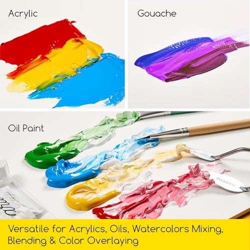 Image of MEEDEN Artist Palette Paper Pad: 9''x12'', 50 Sheets (80lb /120gsm) Paint Palette Paper - Disposable Paint Mixing Paper for Acrylic Watercolor Oil Painting