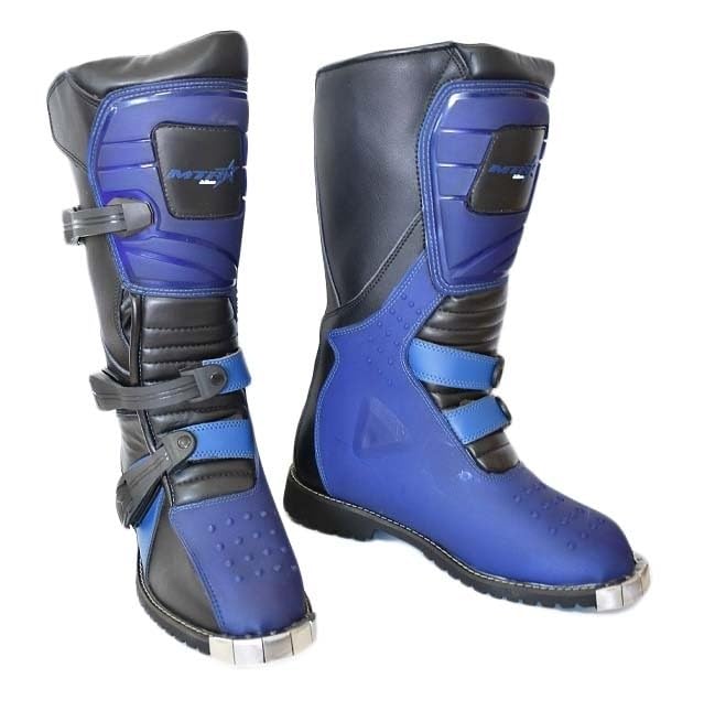 Botas motocross MTR niño azules con hebillas ajustables