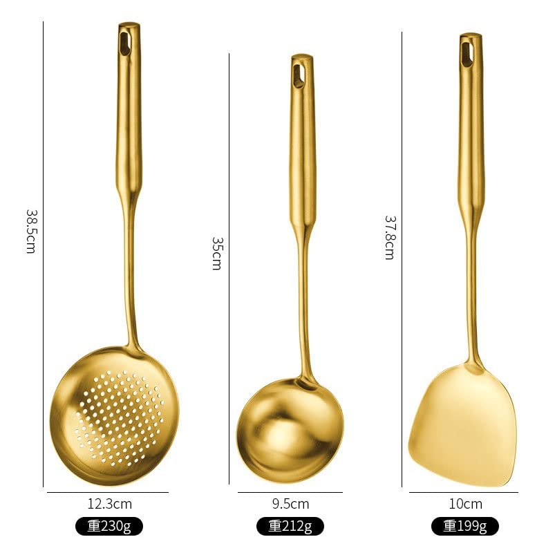 Pelle de cuisson polyvalente ustensile inox pour wok et poêle - 3