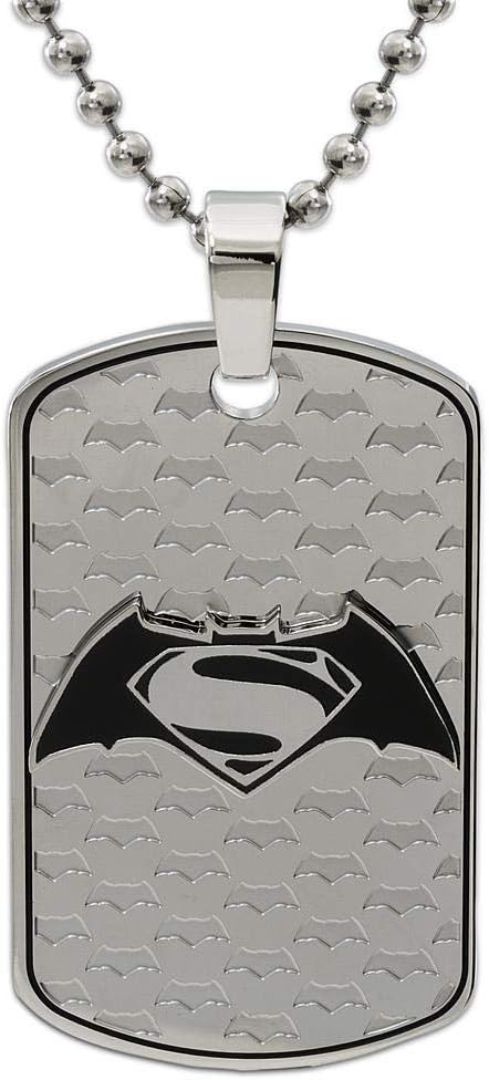 JACMEL Pendants & Necklaces Batman vs Superman Dogtag with a 22" Chain