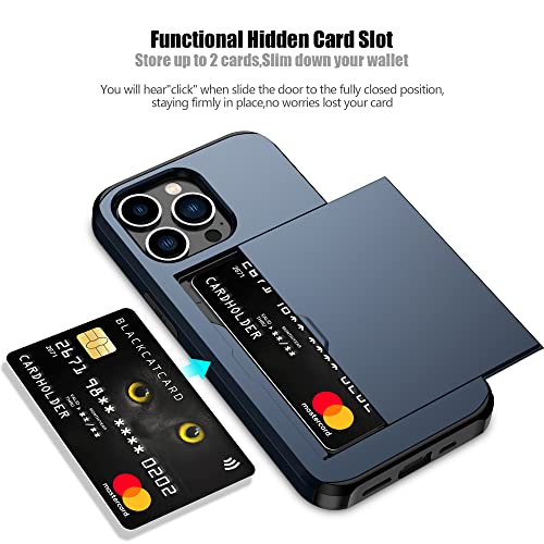Nvollnoe for iPhone 13 Pro Case with Card Holder Blue by Nvollnoe - Used condition - Image 2