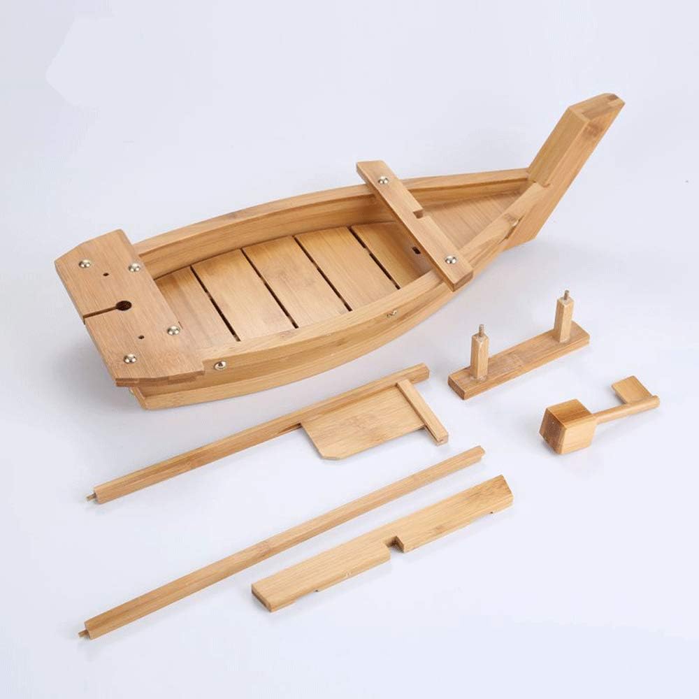 Assiette à Sushis En Bois Naturel, Grand Format 52 Cm, Imperméable