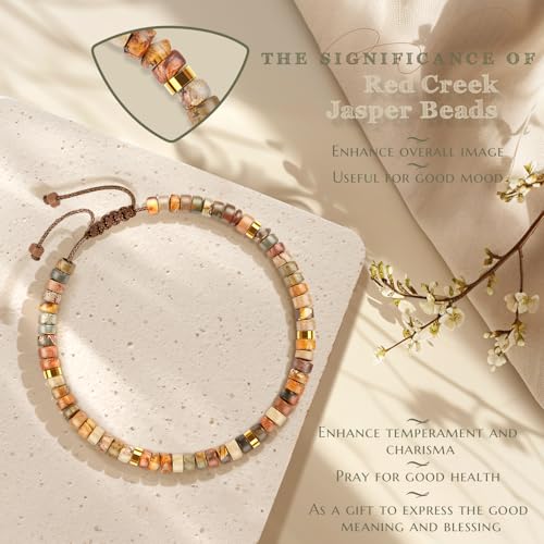 30th 40th 50th 60th 70th 80th Birthday Gifts for Women, Natural Stone Bracelet Birthday Gifts for Mom Daughter Grandma Sister Friends Coworker3