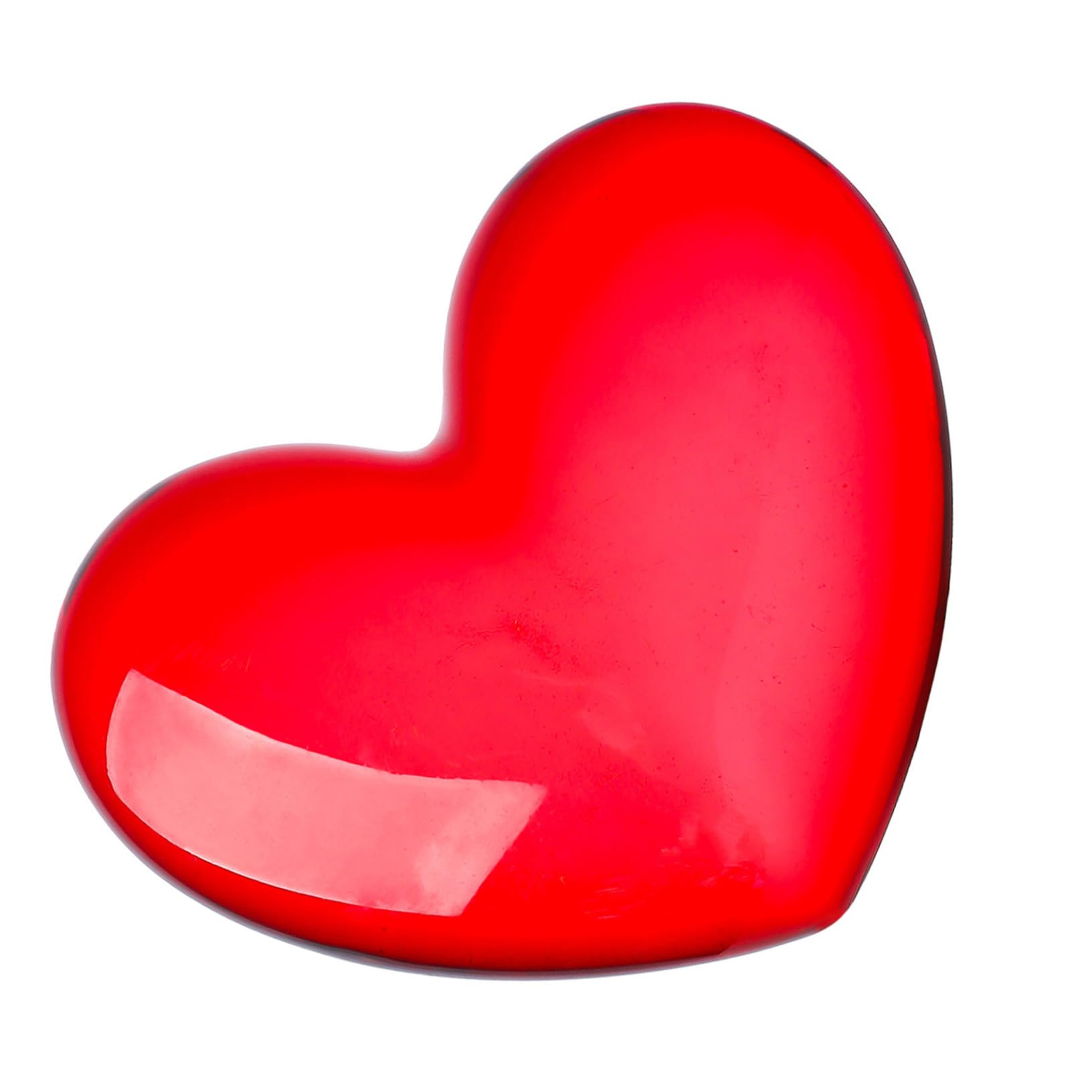 Cœur cristal rouge naturel pour cadeau anniversaire de mariage et décor romantique