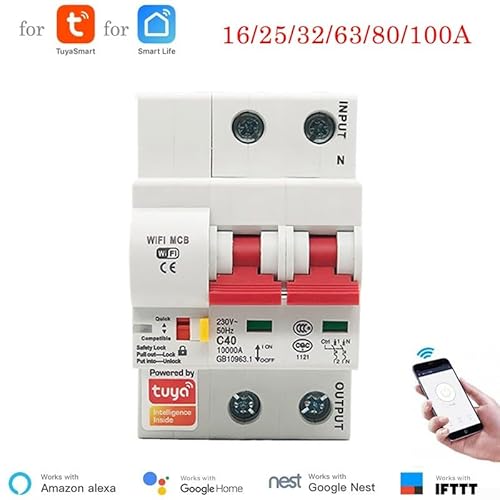 HpLive Interruttore Wi-Fi Smart Life Tuya, 2P