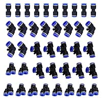 Raccordo Rapido Pneumatico 3 Vie Per Tubi Aria Compressa Da 8 Mm, Giunto A Y