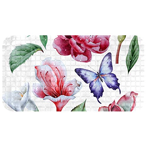 Tapis de douche pour enfants motif pivoine Eustoma lavable - 2