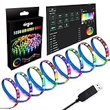 Addressable RGB LED Backlight for Computer Monitor, airgoo Lustrous PC Software Control 6.6FT WS2812B RGBIC LED Strip Lights for Windows OS, Unique Lighting Sync with Music and Game, USB Powered