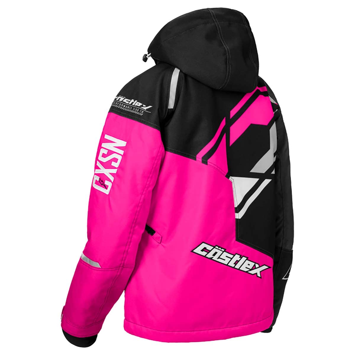 Castle X Women's Code G4 Snowmobile Jacket (Pink Glo/Black/Charcoal - 1W)