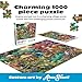 Buffalo Games - 1000 Piece Jigsaw Puzzle Aimee Stewart Merry Mushroom Village Picnic, Made in USA, Premium Recycled Board, Full-Color Poster, Giftable