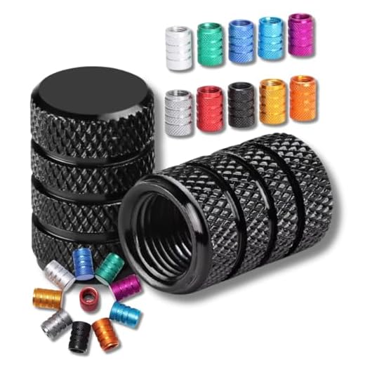 Kit 4 Tampa Bico Válvula Alumínio Pneu Capa Automotiva Carro Moto Caminhão Bicicleta Universal Cor Preta