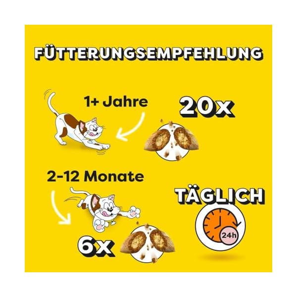 Dreamies Klassiker Katzensnacks mit Ente – Traumhaft knusprige Taschen mit zarter Füllung – 6 x 60g – Bild 5