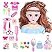 Gidenfly Make-up Friseur Puppe Styling Kopf Spielzeug 25Pcs Kinder Rollenspiel Spielset Puppenfrisur Modell Spielzeug Make-Up Rollenspiel Spielset