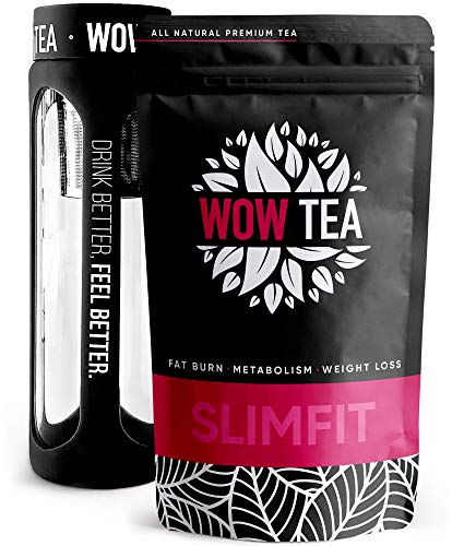 WOWTEA Té SlimFit Con Botella | Té Adelgazante Para Bajar de Peso | Infusión Quemagrasa para Control de Perdida de Peso