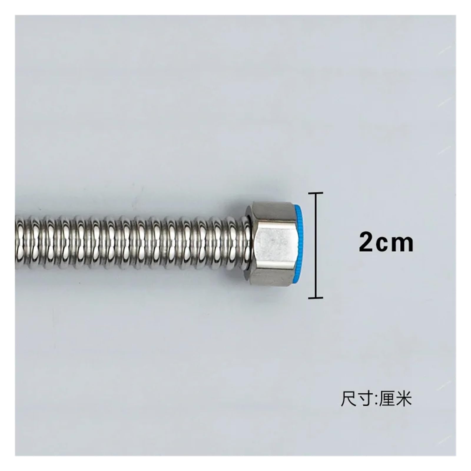 Tuyau d'arrivée ondulé 1/2", chaud/froid SS