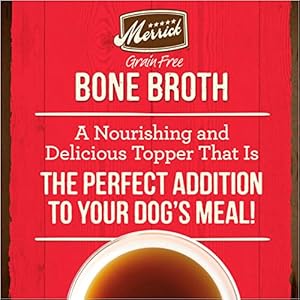 Merrick grain free bone broth premium human grade and gluten free canine and cat meals topper pouches beef  7 oz Pouch   cucciolini doodles