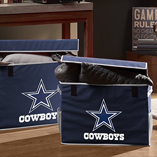 Franklin Sports NFL Dallas Cowboys Folding Storage Footlocker Bins - Official NFL Team Storage Organizers - Collapsible Containers - Large - Thumbnail 3
