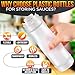 Set of 6 Condiment Squeeze Bottles for Sauces 16 oz – Easy-to-Fill Clear Bottles with Self-Closing Valve - Ready for Dressings, Ketchup, Mustard, Honey Jars - Dispensing Bottles for Christmas Cooking