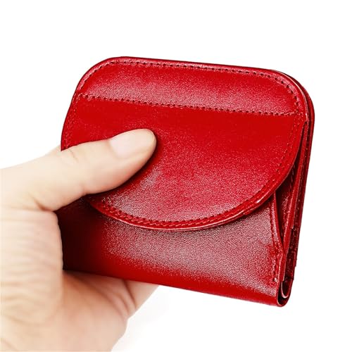 Women's Ultra Thin Genuine Leather Bifold Wallet with Coin Pocket Compact RFID Blocking Travel Ladies Small Coin Purse ST Green (Black)4