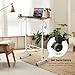 SIDUCAL Small Standing Desk Adjustable Height, Small Mobile Stand Up Desk with Wheels, Rolling Desk for Standing or Sitting, Portable Computer Desk for Walking Pad