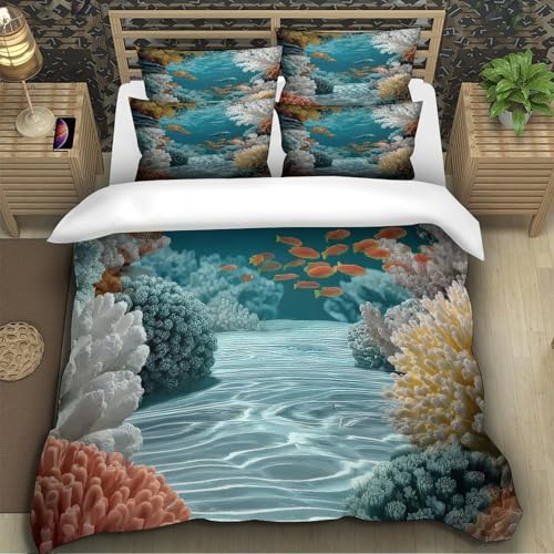Parure de lit hypoallergique et douce pour adulte souffrant d'allergies King 3D