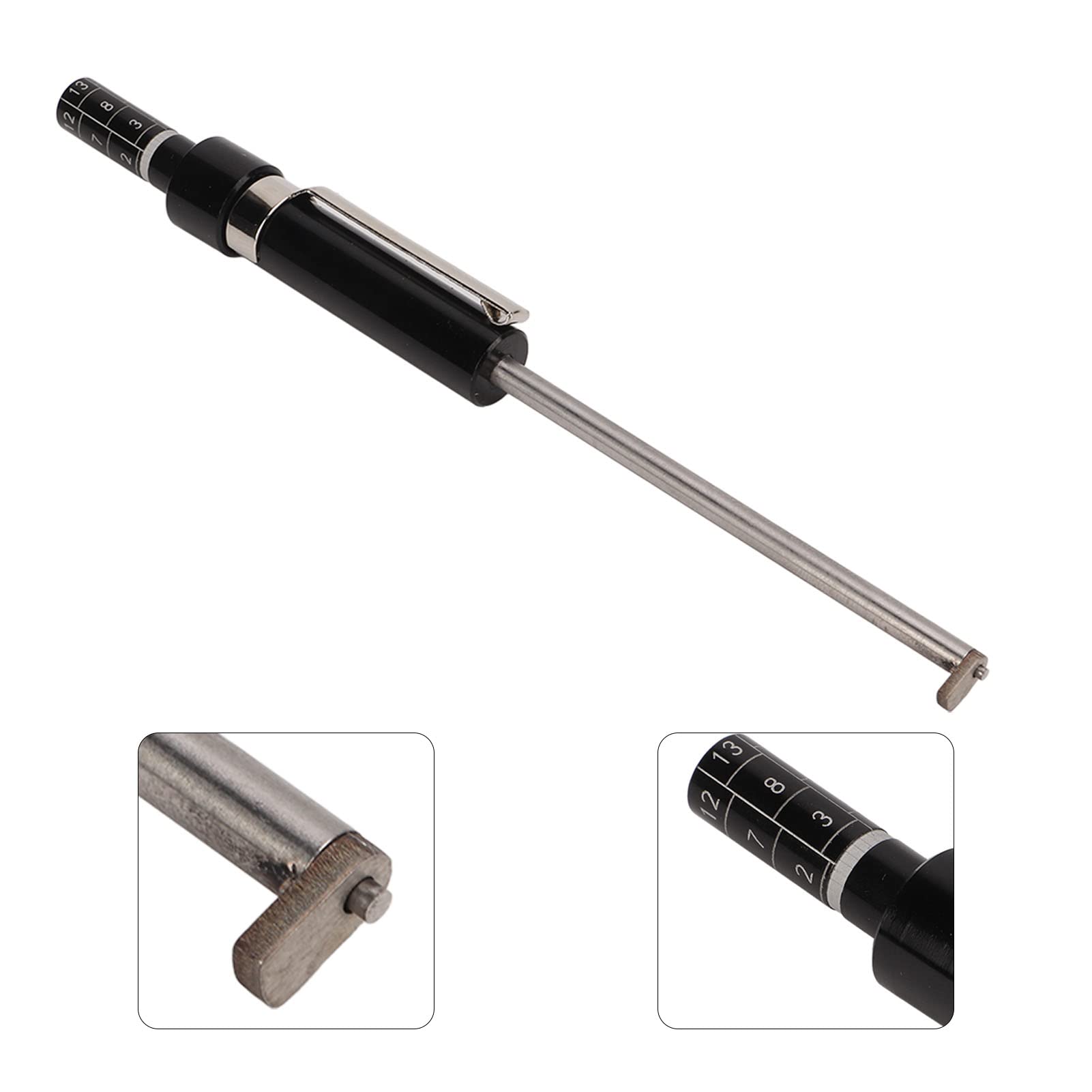 Brake Pad Measure Gauge,Universal Metal ABS Brake Pad Measuring Tool,1.5mm Calibration Check Marking, for nternal and External Brake Pads