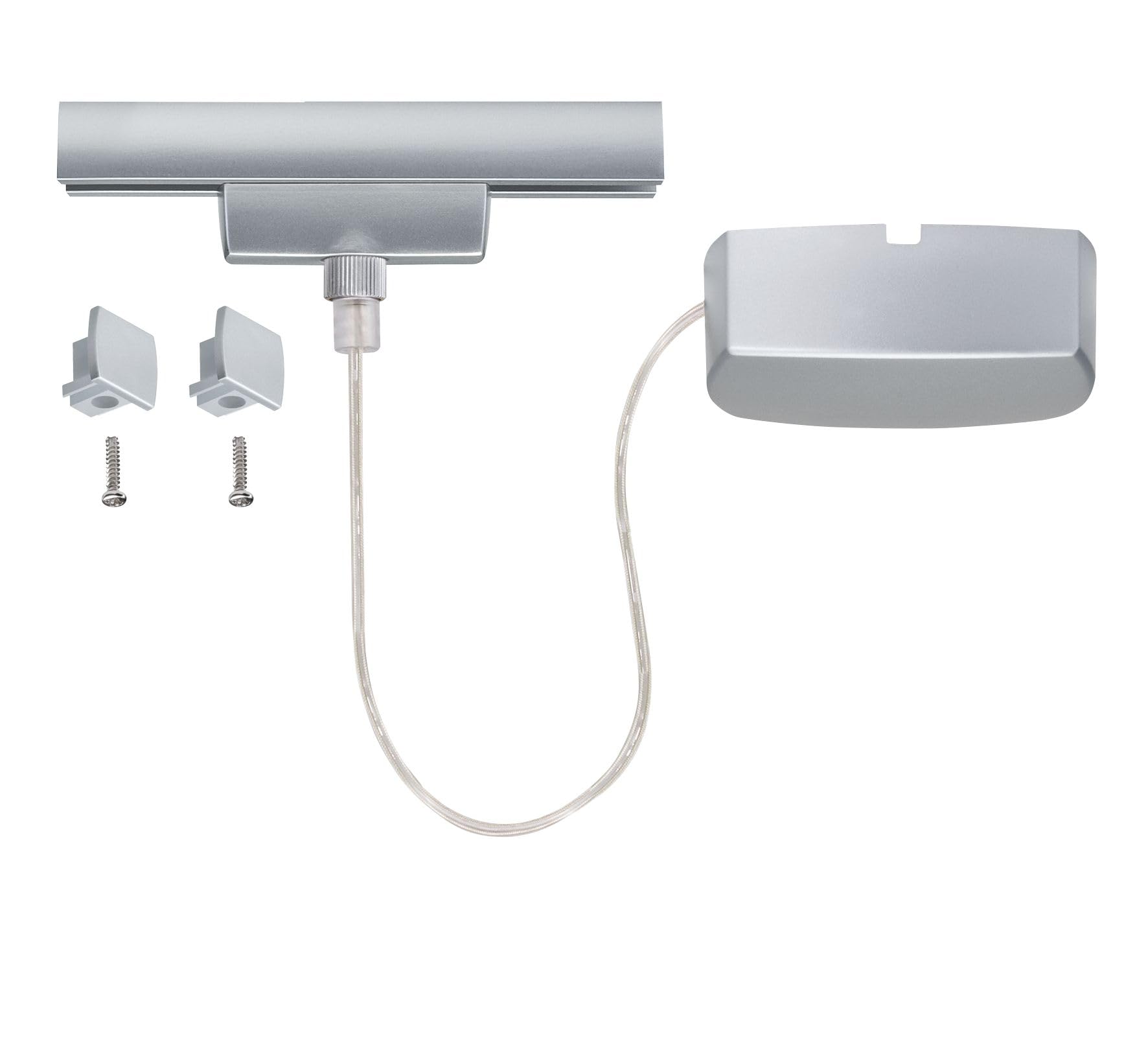 Paulmann 968.31 97283 Système Câble Connecteur d'alimentation 1 Paire Max. 300W Chrome Mate 12V Métal, Différents matériaux, 0 W, Argent, 1 pièce
