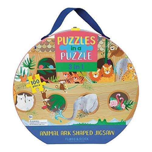 Floss & Rock Puzzle 3 en 1 de 100 pièces - Arche d'animaux de la jungle - 42P6335
