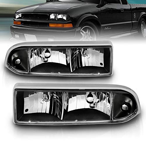 AmeriLite Crystal Headlights Black For Chevy S10 / Blazer- Passenger and Driver Side AmeriLite Crystal Headlights Black For Chevy S10 / Blazer- Passenger and Driver Side