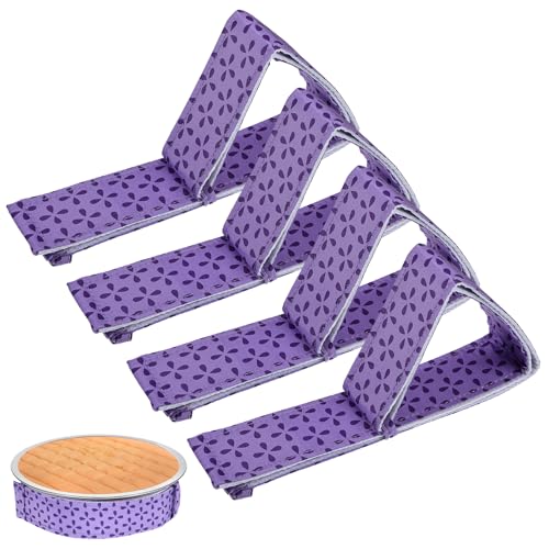 ElevateTech Cake Strips for Even Baking, 4Pcs Bake Even Strip Cake Pan Strips Pan Dampen Strips Super Absorbent Thick Cotton Cake Strips For Cake Pans Kitchen Bakery Restaurant Supplies