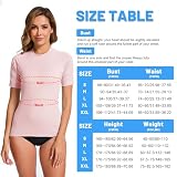 MEETWEE Damski kostium kąpielowy Surf Rash Guard ochrona przed słońcem ochrona przed promieniowaniem UV koszulka UPF 50+, krótki rękaw, szybkoschnąca, do sportów wodnych, różowy, S