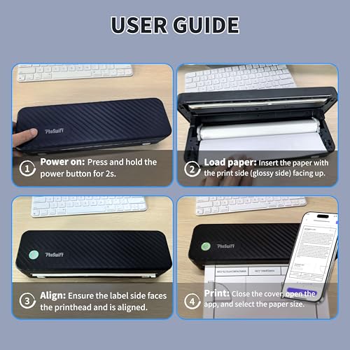 Image of Thermal Printer Paper 8.5 x 11 Inch, 25 Sheets US Letter Size Thermal Paper, Compatible with A42 Thermal Portable Printer, Continual Feeding Folded Printing Paper (25 Sheets * 2 Roll)