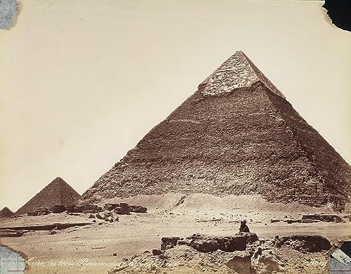 Peinture Poster Affiche décorative Art Mural Égypte Pyramides Cheops Chefren Bonfils 60x90