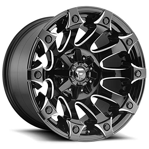 FUEL Battle Axe NBL-Gloss BLK MIL Wheel with Painted (17 x 10. inches /5 x 139 mm, -12 mm Offset)