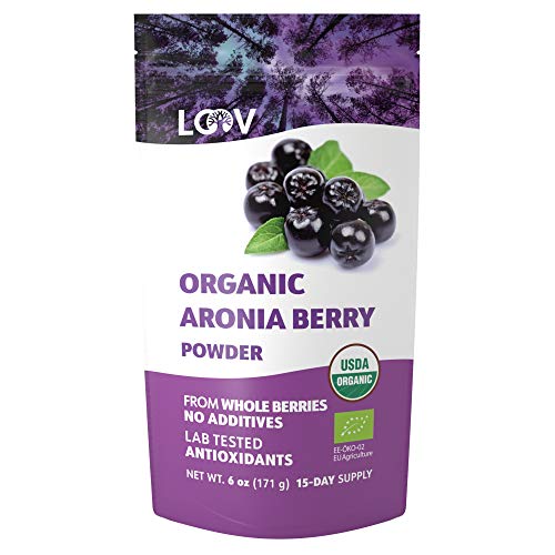 Polvo de Bayas de Aronia Orgánico, suministro para 15 días, 171 g, sin azúcar