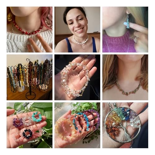 Perles d'améthystes et quartz rose en vrac pour bijoux DIY - 3