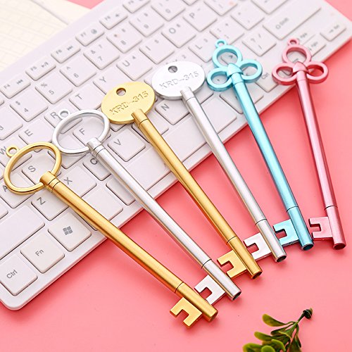 Qianfuyin A vintage gold key neutral pen（6 packs）