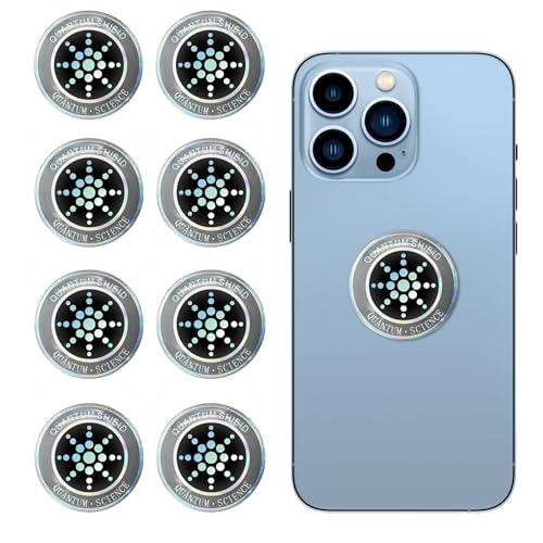 Image of 8 PCS Mobile Signal Booster, Cellphone Signal Boosters, Radiation Shield Stickers for Mobile Devices, Signal Jammer Protection During Calls and Internet Browsing, Set of Golden and Green Design